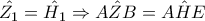 \hat{Z_{1}}=\hat{H_{1}}\Rightarrow \hat{AZB}=\hat{AHE}