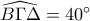 \widehat{B\Gamma \Delta} = 40^\circ
