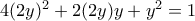 4(2y)^2+2(2y)y+y^2=1