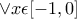 \vee x\epsilon [-1,0]