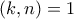 (k,n) = 1