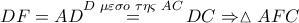 DF=AD\overset{D\,\,\mu \varepsilon \sigma o\,\,\tau \eta \varsigma \,\,AC}{\mathop{=}}\,DC\Rightarrow \vartriangle AFC DF=AD\overset{D\,\,\mu \varepsilon \sigma o\,\,\tau \eta \varsigma \,\,AC}{\mathop{=}}\,DC\Rightarrow \vartriangle AFC