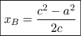 \boxed{{x_B} = \dfrac{{{c^2} - {a^2}}}{{2c}}}