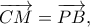 \displaystyle \overrightarrow {CM}  = \overrightarrow {PB}, 