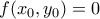 f(x_0,y_0)=0