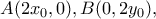 A(2x_0,0), B(0,2y_0),