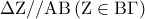 \Delta {\rm Z}//{\rm A}{\rm B}\,({\rm Z} \in {\rm B}\Gamma )