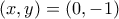 (x,y)=(0,-1)