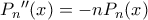 P_n{''}(x) = -n P_n(x)
