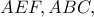 AEF, ABC,