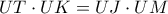UT\cdot UK=UJ\cdot UM