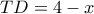 TD=4-x