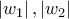 \displaystyle{\left|w_{1} \right|, \left|w_{2} \right|}