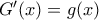 G'(x)=g(x)