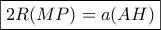 \boxed{2R(MP)=a(AH)}