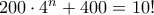 200 \cdot 4^n + 400 = 10!