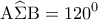 \displaystyle{{\rm A}\widehat \Sigma {\rm B} = {120^0}}