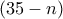  (35 - n)
