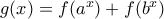 g(x)=f(a^x)+f(b^x)