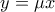 y = \mu x