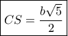 \boxed{CS = \frac{{b\sqrt 5 }}{2}}
