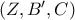 \left( Z,{B}',C \right) \left( Z,{B}',C \right)