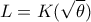 L = K(\sqrt{\theta})
