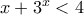 x+3^x<4