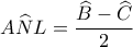 A\widehat NL = \dfrac{{\widehat B - \widehat C}}{2}