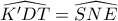 \widehat{K'DT}=\widehat{SNE}