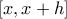 [x,x+h]