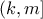 (k,m]