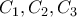 \displaystyle{C_1, C_2, C_3}