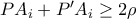 PA_i+P'A_i \geq 2\rho