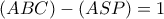 (ABC)-(ASP)=1
