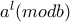 a^{l} (mod b)