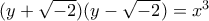 (y+\sqrt{-2})(y-\sqrt{-2})=x^3