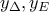 y_{\Delta},y_{E}