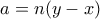 a=n(y-x)
