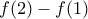 f(2)-f(1)