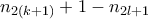 n_{2(k+1)}+1-n_{2l+1}