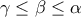 \gamma\leq\beta\leq\alpha