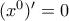 (x^{0})^{\prime}=0