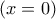 \left( x=0 \right)
