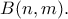 \displaystyle{B(n,m).} \displaystyle{B(n,m).}