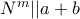 N^m||a+b