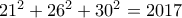 21^2+26^2+30^2=2017