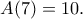 A(7)=10.