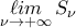 \displaystyle{\mathop {\ell im}\limits_{\nu  \to  + \infty } {S_\nu }}