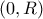 \displaystyle{ 
(0,R) 
}